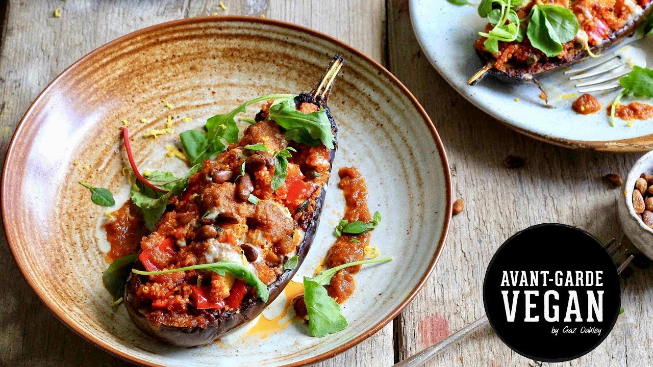 STUFFED EGGPLANT 🍆🔥| @avantgardevegan by Gaz Oakley