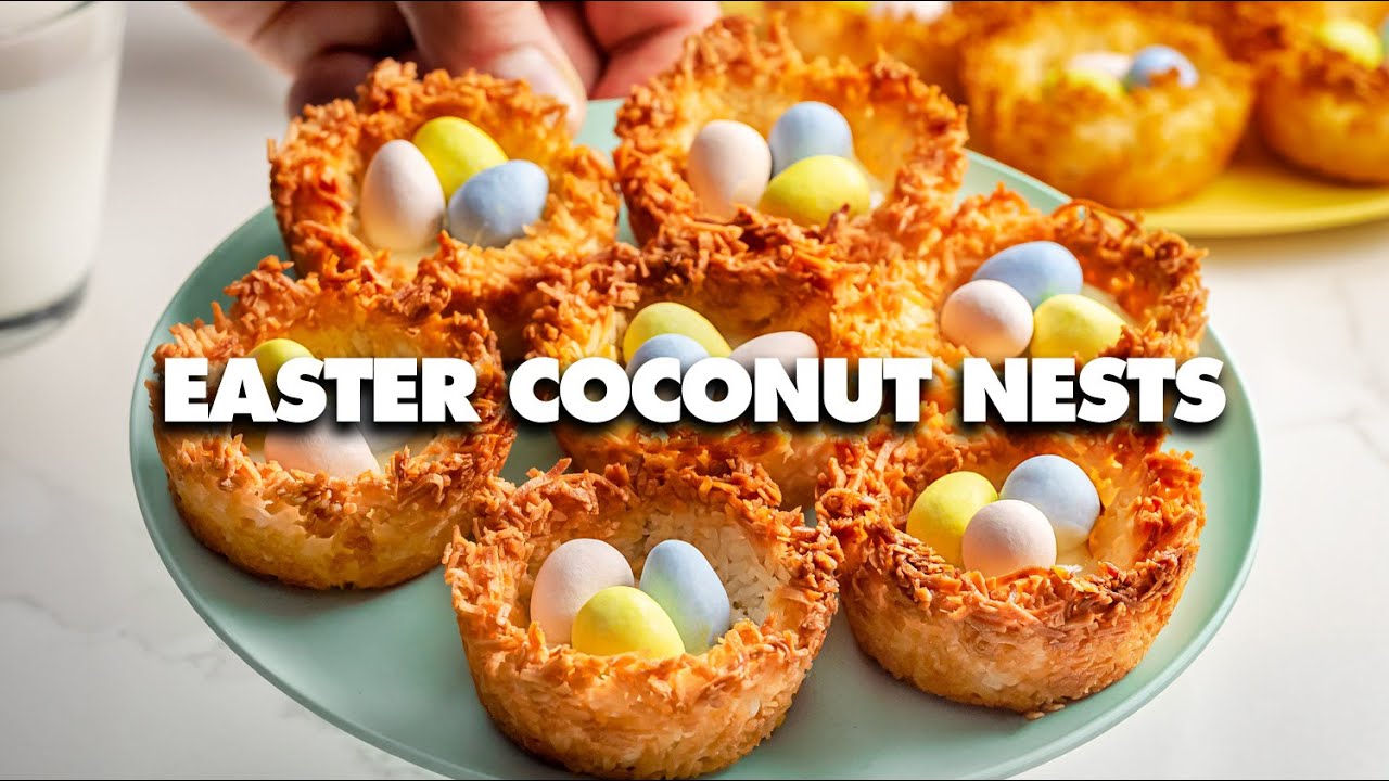 Coconut Macaroon Nests Recipe - Easter Dessert Idea!