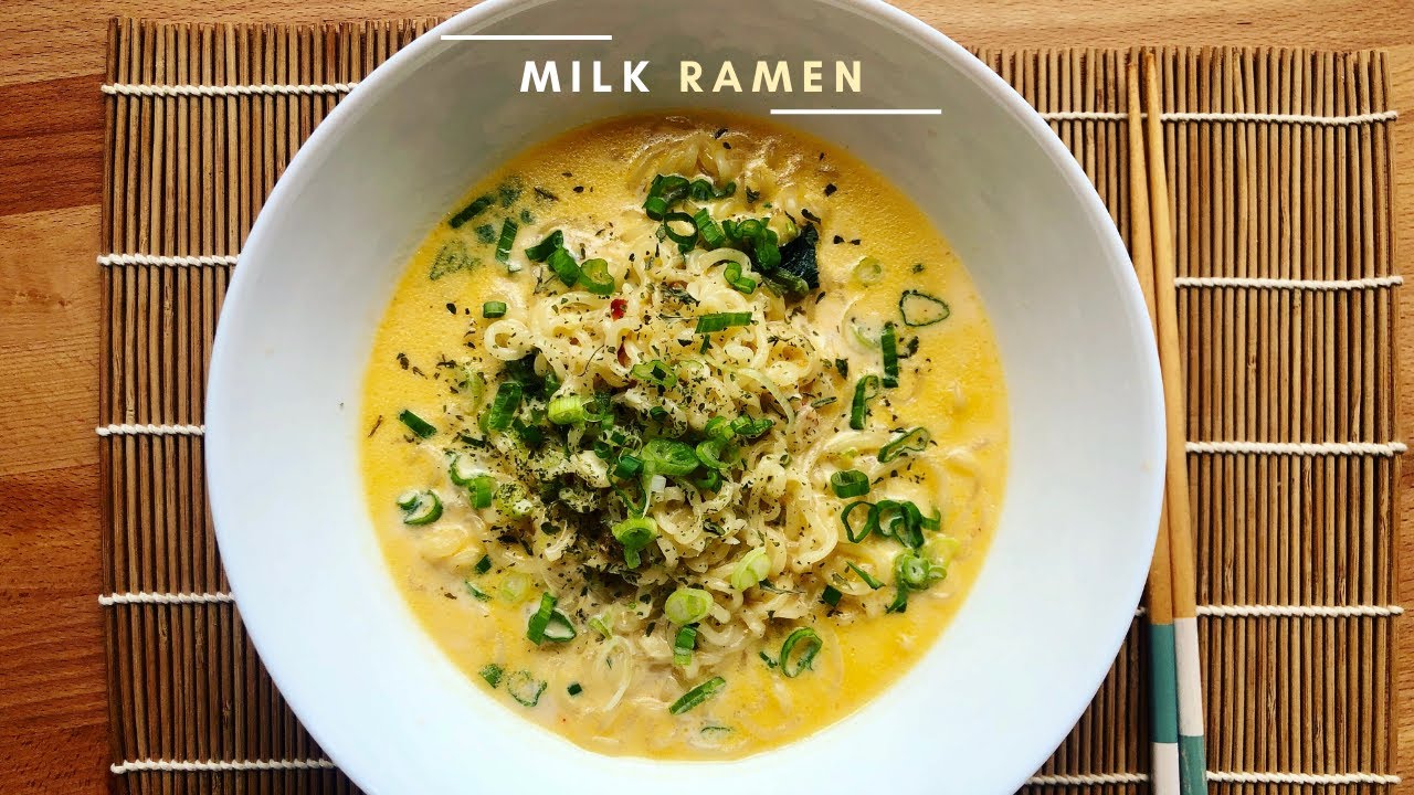 Milk Ramen | Garlic Cheese Milk Ramen Recipe | ASMR
