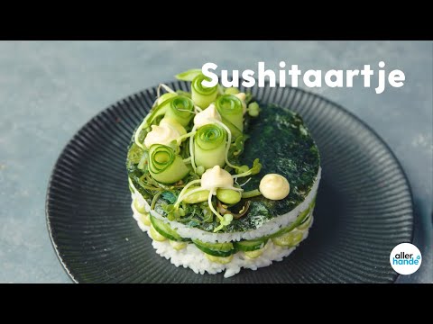 Sushi-taart met avocado en edamame - Allerhande