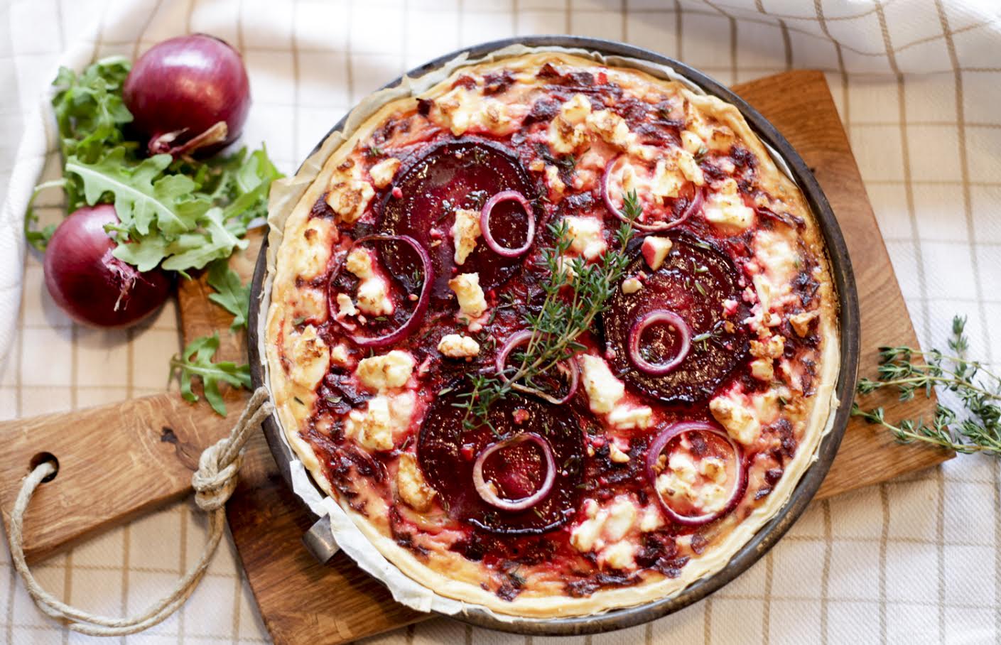 Quiche Rode Biet Quiche met rode biet en feta - Kookpraatjes